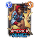 A image shows the Marvel Snap card America Chavez.